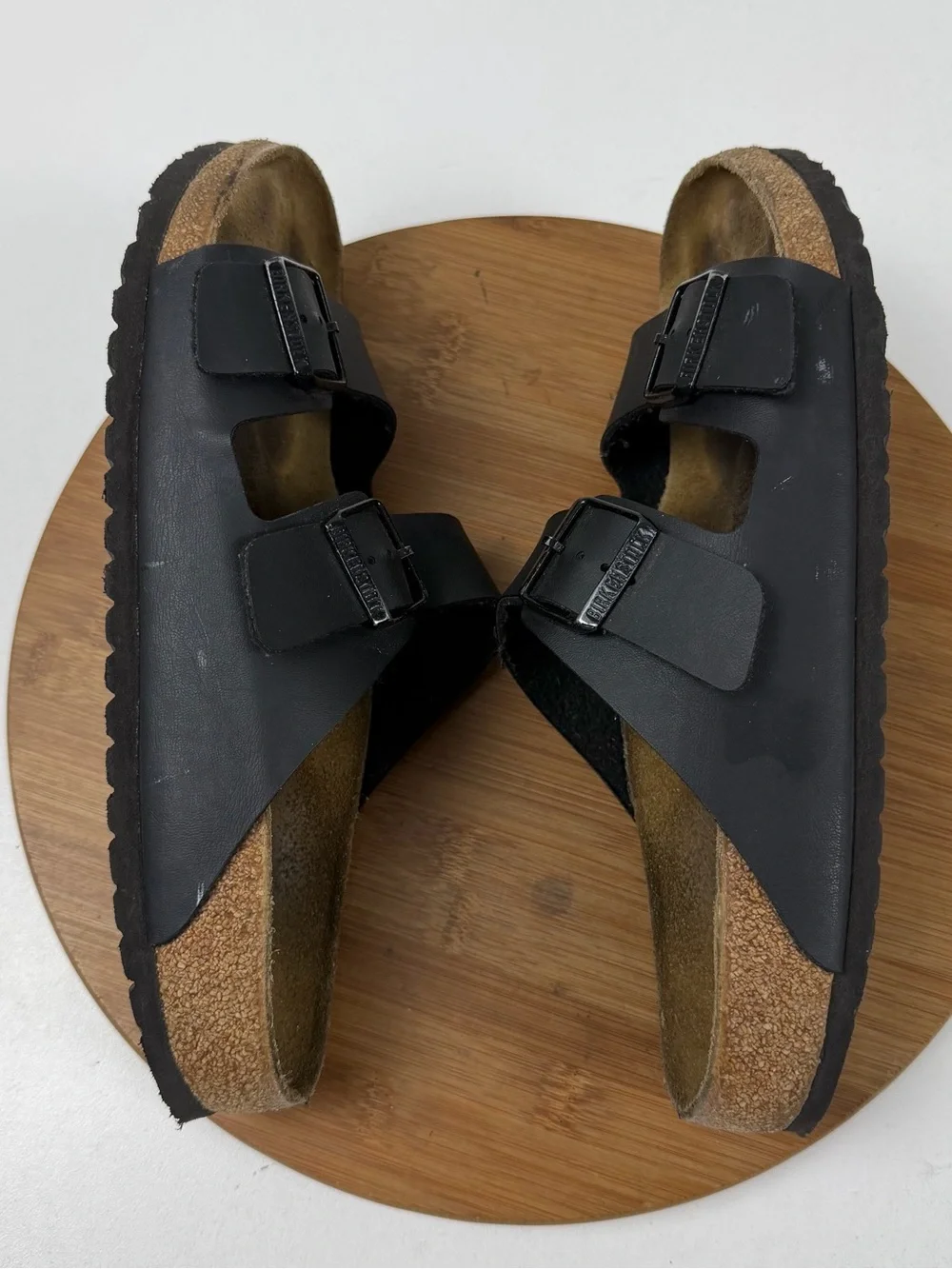 Birkenstock Arizona Soft-Bed Black leather strap Sandal